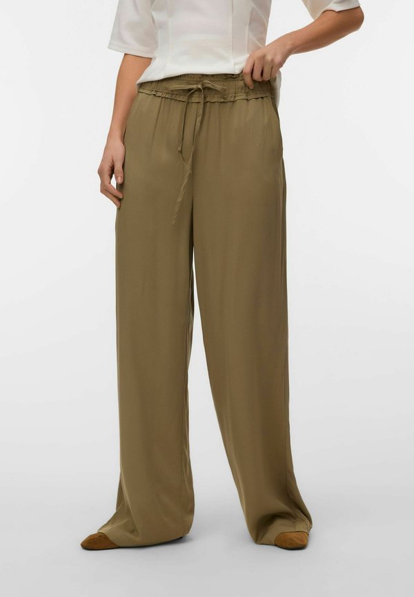 Vero Moda Wide-leg VMEMMA High waist - Trousers - aloe
