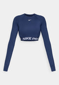 Nike Performance NIKE PRO DF 365 CROP LS - Long sleeved top - midnight navy/white