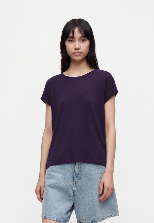 Vero Moda VMAVA PLAIN SS TOP JRS NOOS - Basic T-shirt - sweet grape