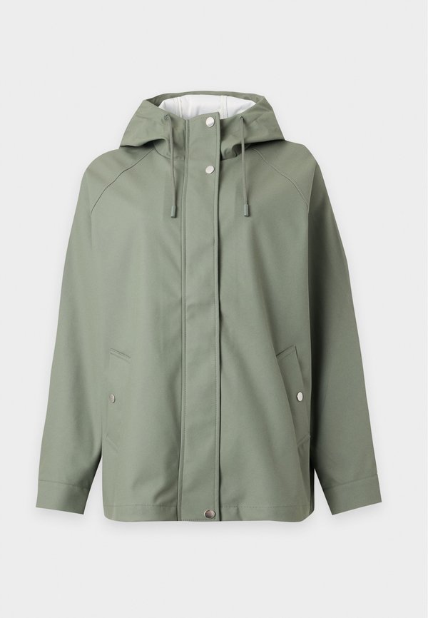 ONLY ONLELISA SHORT RAINCOAT - Waterproof jacket - castor gray