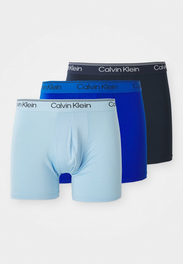 Calvin Klein Underwear BOXER BRIEF 3 PACK - MICROFIBER STRETCH - Boxer briefs - shoreline/royalty/blue bell