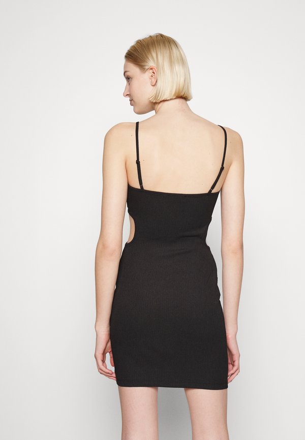 Even&Odd STRAPPY OPEN WAIST BODYCON MINI DRESS (EO-SS23-C130-SP) / 802 - BLACK