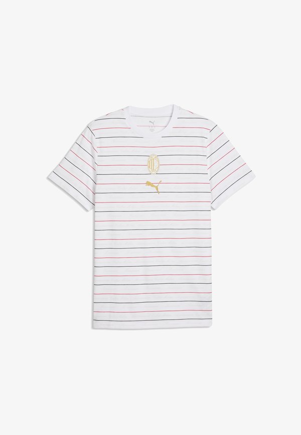 Puma AC MILAN FTBLCULTURE BEDRUCKTES T-SHIRT - Club wear - white