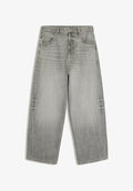 Bershka EMBROIDERED NEOBARREL - JEANS - Relaxed fit jeans - grey