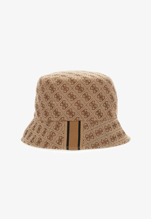 Guess GEWEBTER MILANO BUCKET HAT - Hat - beige