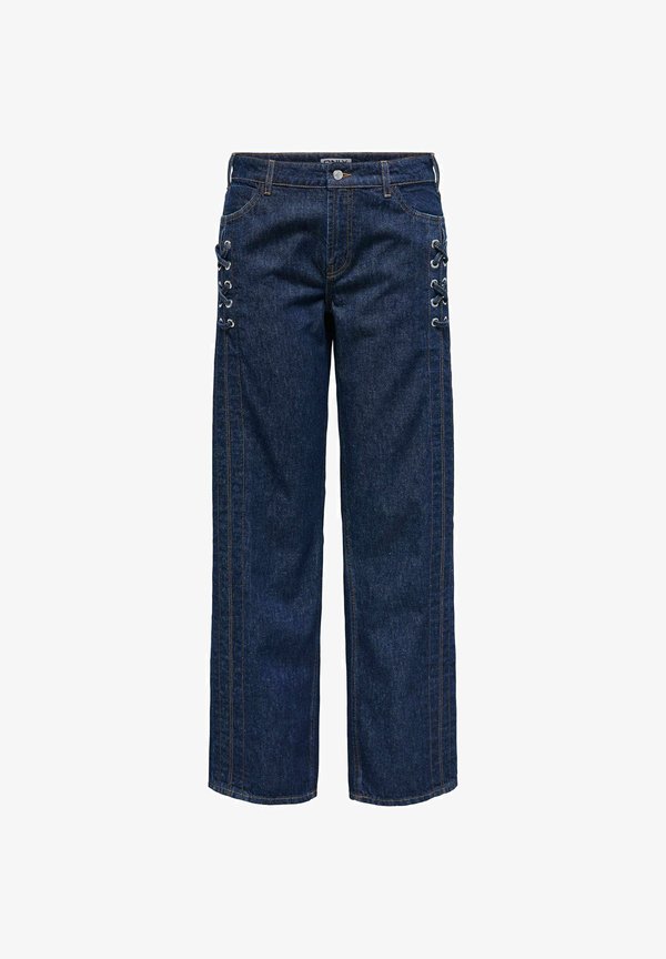 ONLY Wide-fit ONLCOBAIN Mid waist Wide Leg Fit - Relaxed fit jeans - dark blue denim