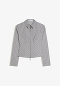 Bershka ZIPPED LONG SLEEVE - Button-down blouse - grey