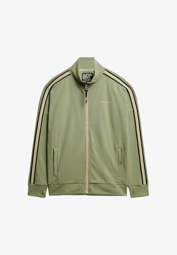 Superdry & Co TECH CULT LOOSE TRACK - Zip-up sweatshirt - oil green