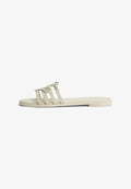 Tommy Hilfiger TH SCRIPT FLAT MULE LTH - Mules - classic beige
