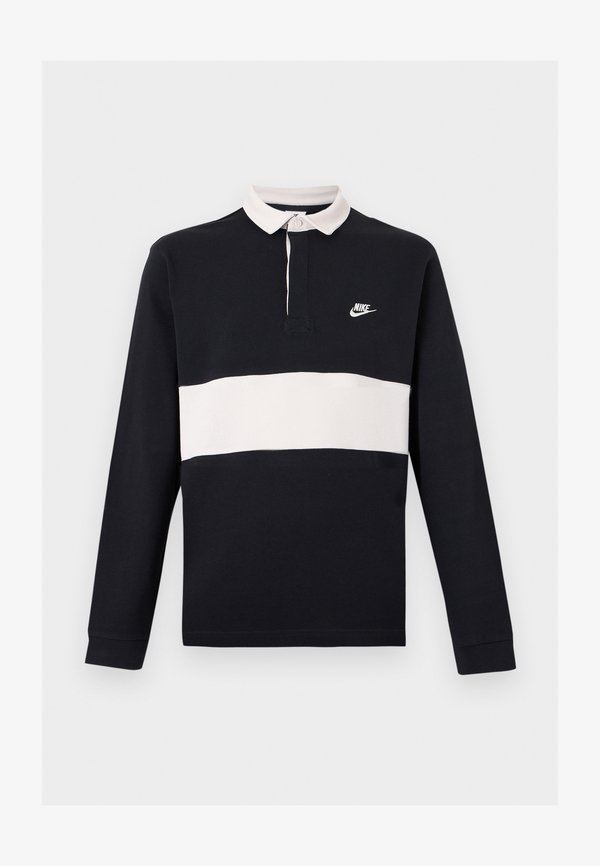 Nike Sportswear CLUB RUGBY - Long sleeved top - black/phantom