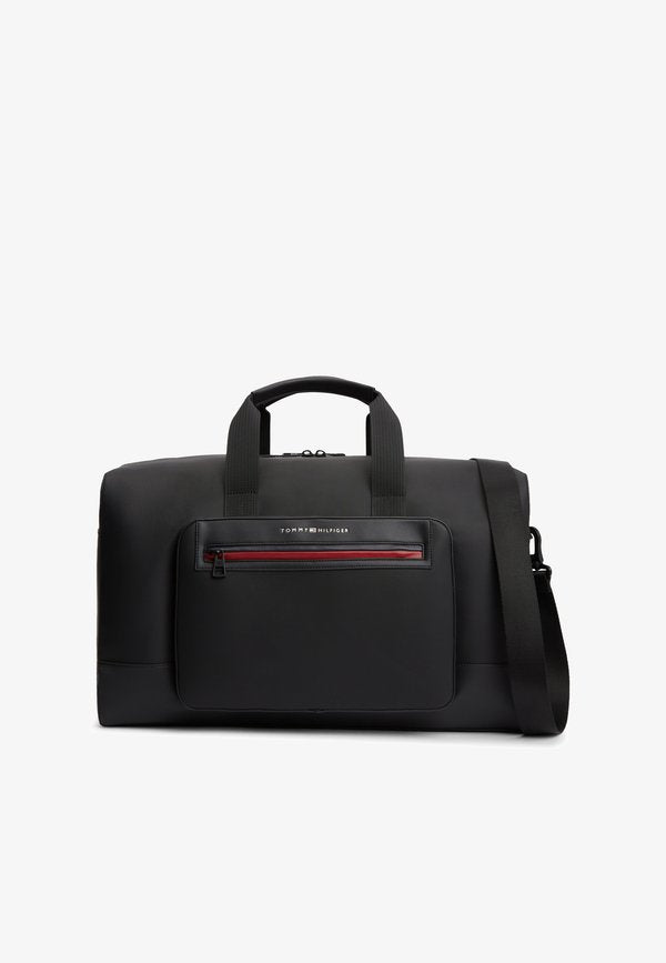 Tommy Hilfiger METAL LOGO DUFFEL BAG - Sports bag - black