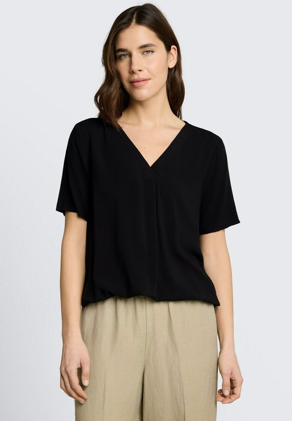 TOM TAILOR TOM TAILOR BLUSEN & SHIRTS BLUSE AUS VISKOSE - Blouse - deep black