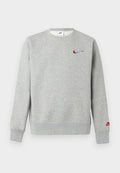 Nike Sportswear CLUB CREW - Sweatshirt - grey heather/tough red/football blue