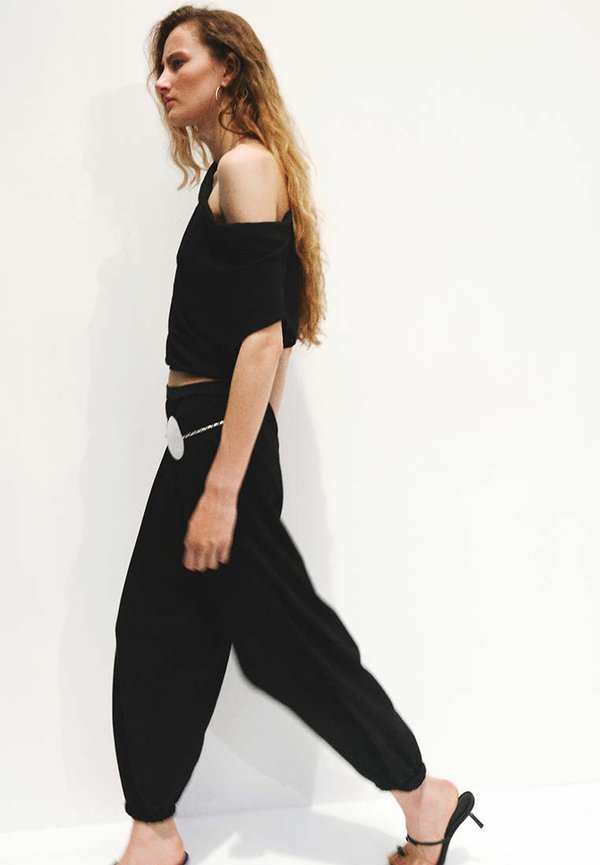 Mango ADULT - Trousers - black