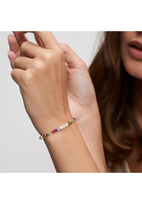 s.Oliver COLORFUL BEADS - Bracelet - gold-coloured