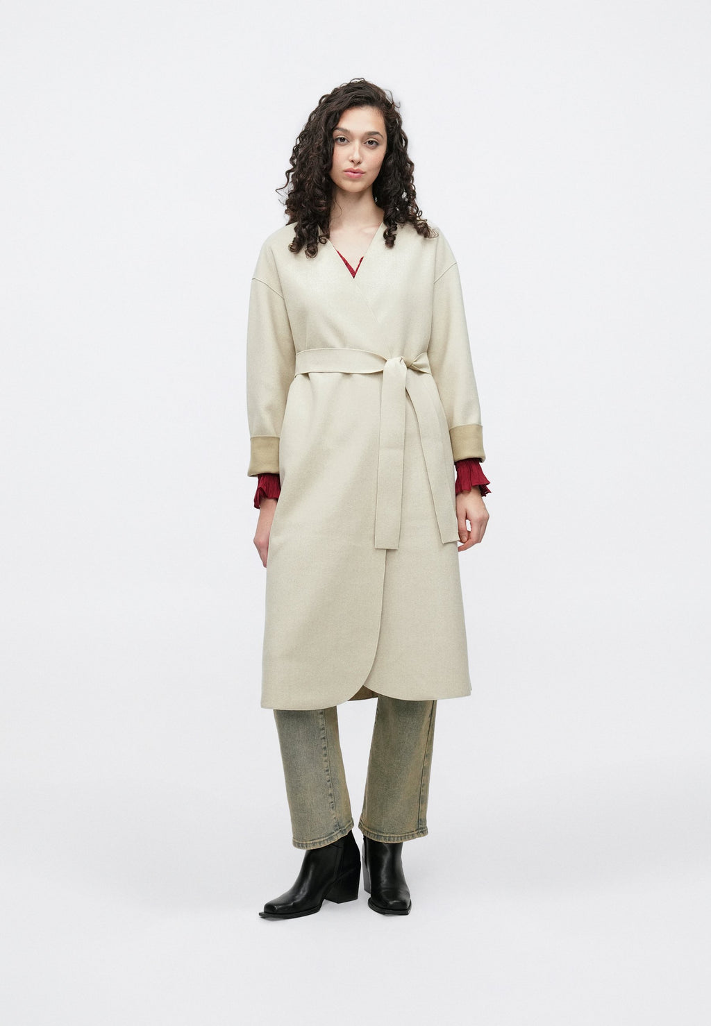 VILA VIBETTY BELT LONG JACKET