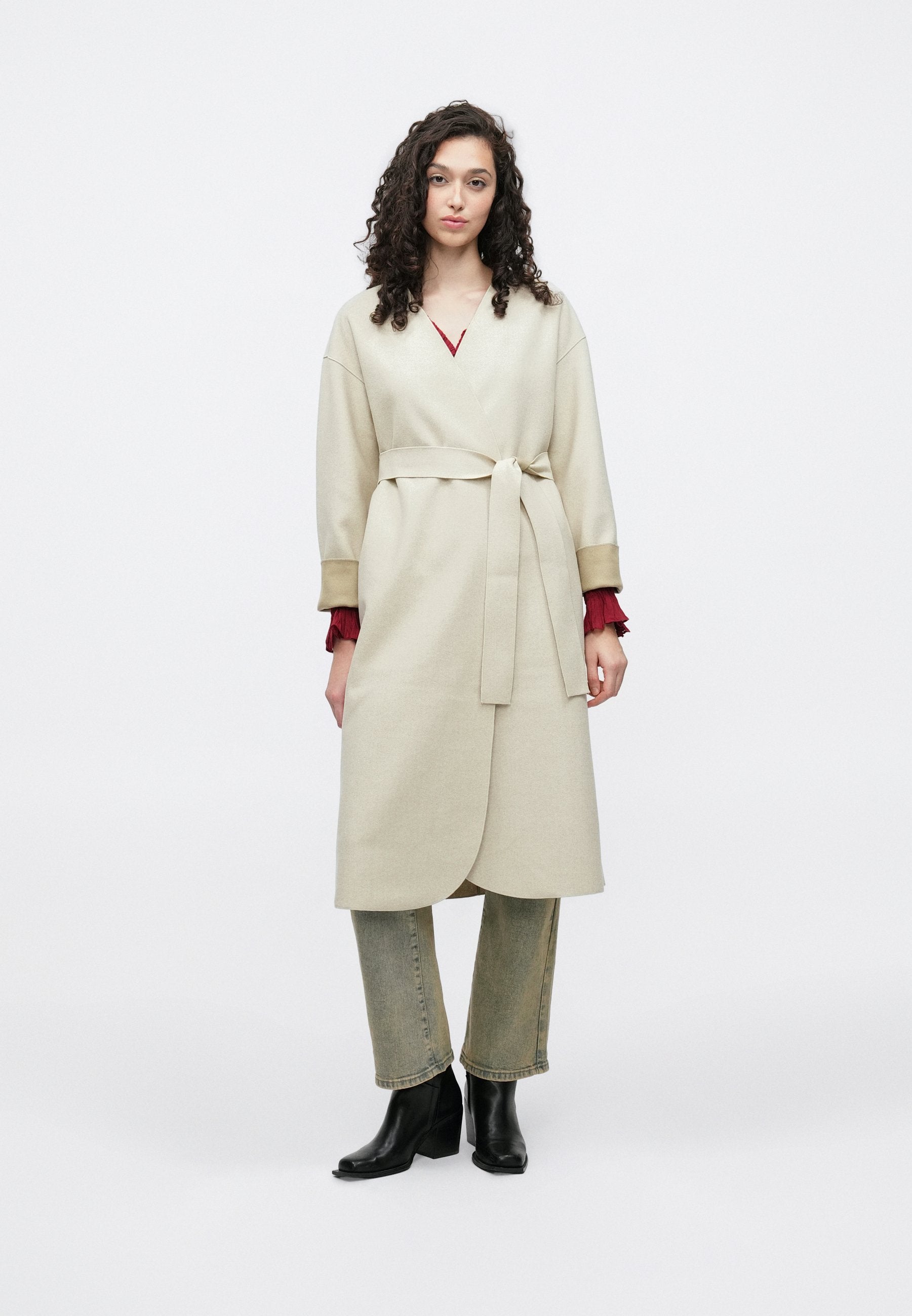 VILA VIBETTY BELT LONG JACKET
