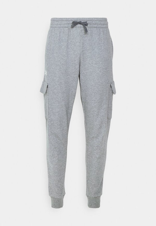 Under Armour UA RIVAL FLEECE - Tracksuit bottoms - castlerock light heather/white