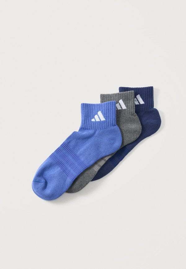 adidas Performance CUSHIONED SPORTSWEAR ANKLE UNISEX 3 PACK - Sneaker socks - dual indigo/dark grey heather/dark blue/white