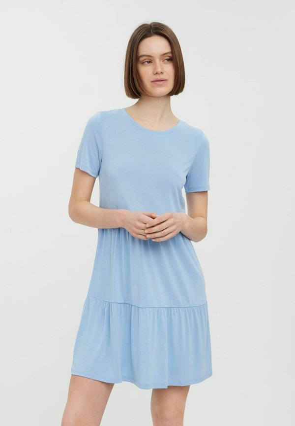 Vero Moda LOCKERES KURZARM  - Jersey dress - blau