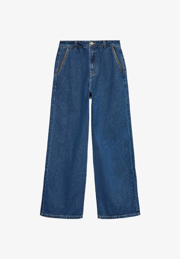 Vero Moda Wide-fit VMMARGOT High rise Wide Leg Fit - Relaxed fit jeans - dark blue denim
