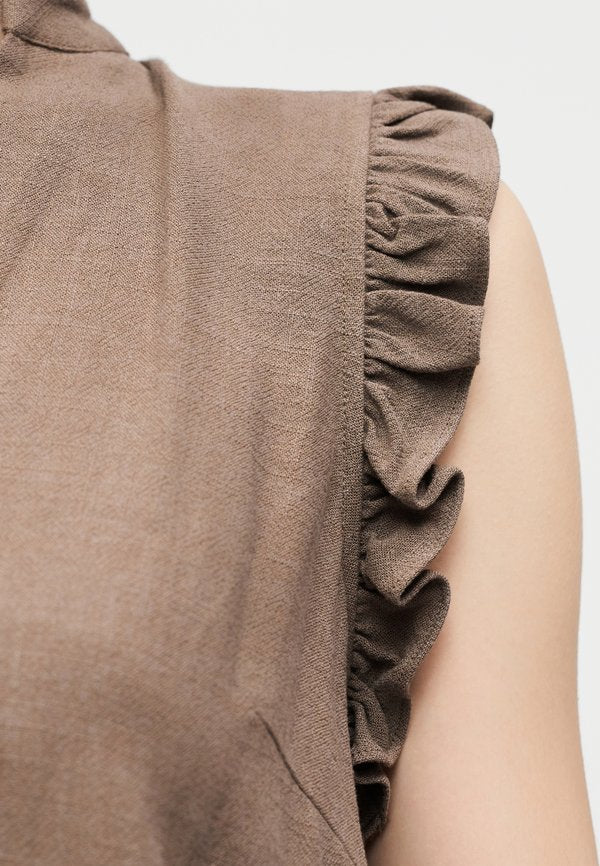 Selected Ruffle detail Sleeveless