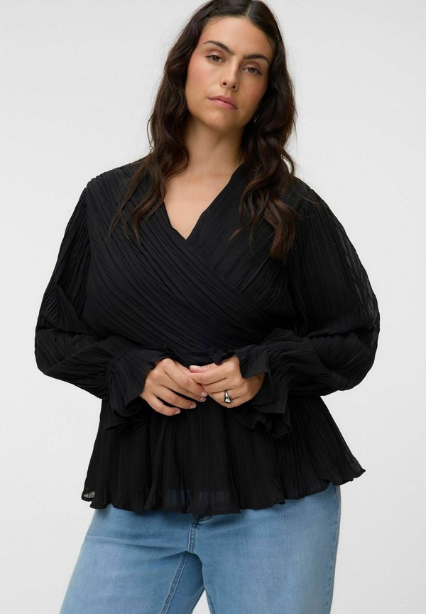 Vero Moda Curve BLOUSE VMDORA TOP - Blouse - black