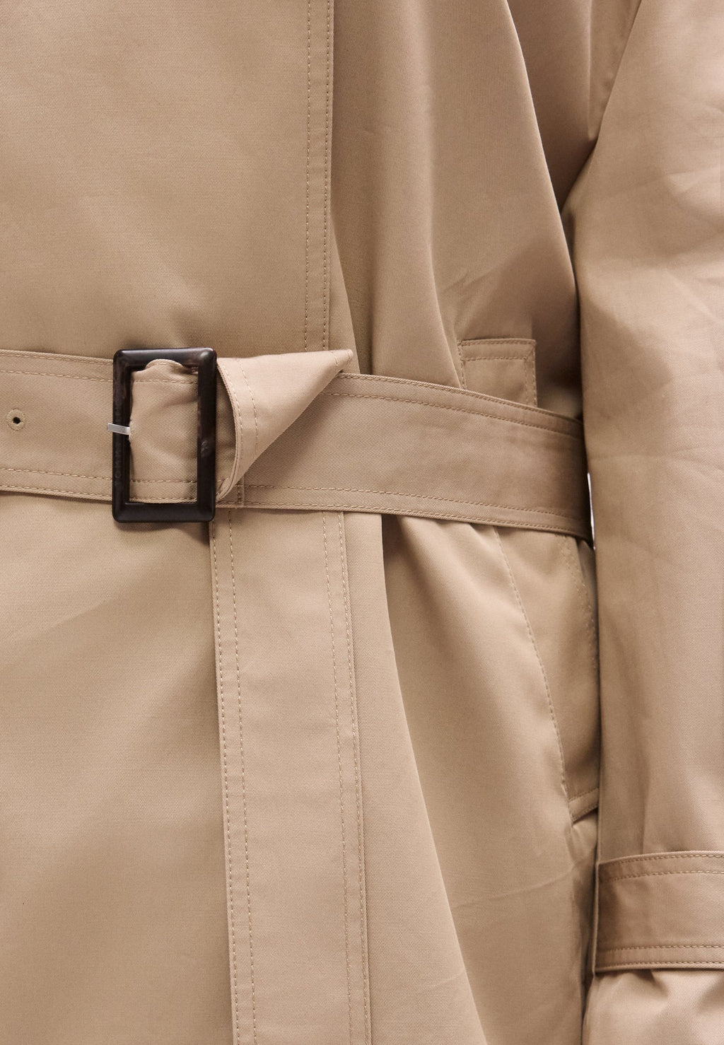 CURVE BELTED RELAXED SHORT TRENCH COAT Media 6