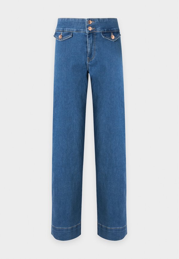 ONLY ONLJUICY - Wide Leg - medium blue denim