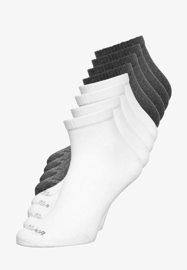 s.Oliver UNISEX ESSENTIALS QUARTER 8PACK - Socks - white/grey
