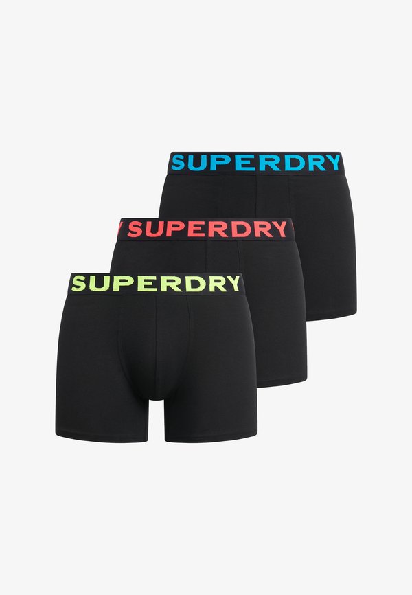 Superdry & Co 3 PACK - Boxer briefs - black neon