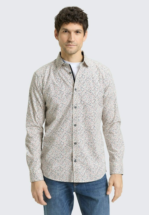 TOM TAILOR MIT MUSTER - Shirt - white abstract design