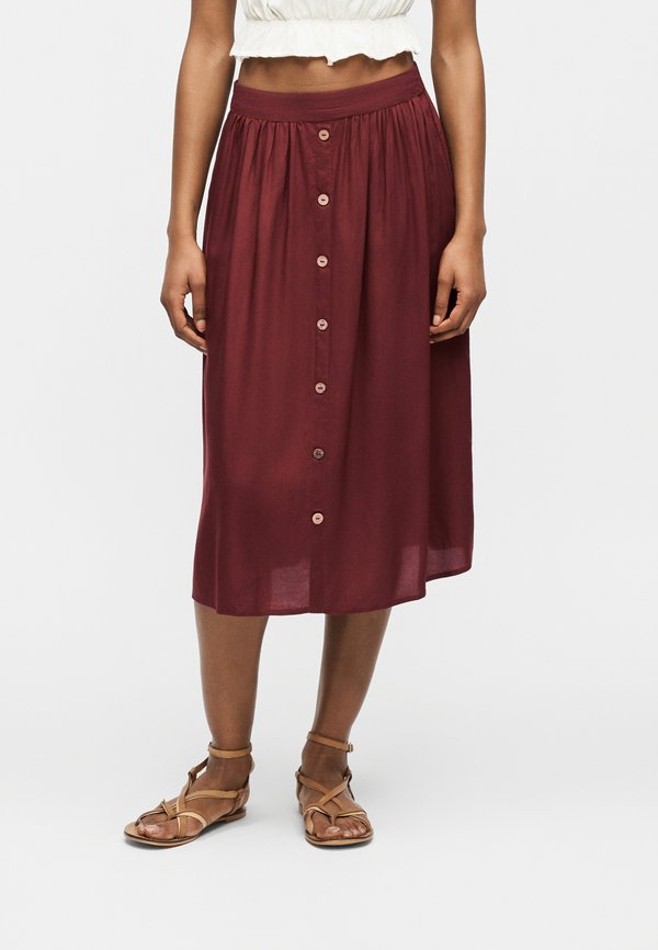 ONLY ONLMILANO LIFE LONG SKIRT - A-line skirt - rum raisin
