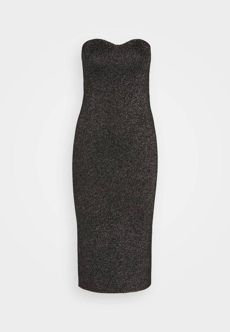 PARTY STRAPLESS MIDI DRESS - Abercrombie & Fitch - View 1