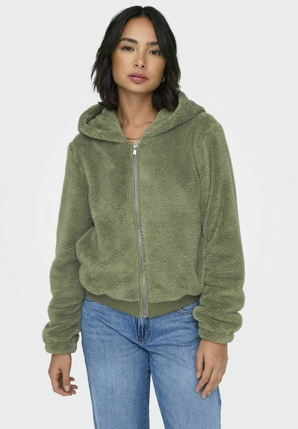 ONLY ONLNEWANNA - Fleece jacket - dunkelgrün