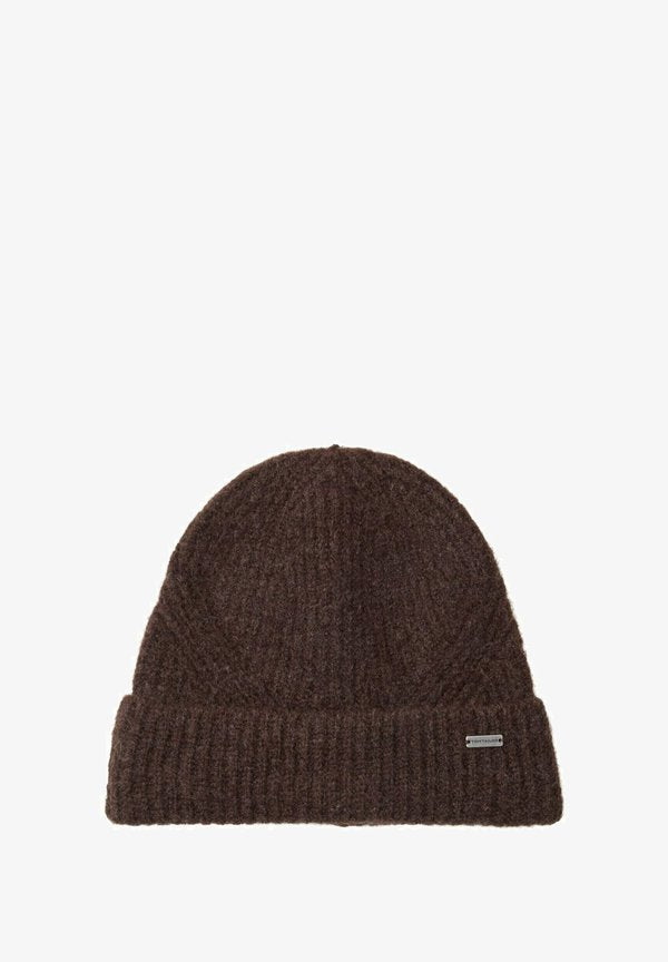 TOM TAILOR Beanie - dark oak brown melange