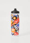 Nike Performance REFUEL BOTTLE 24 OZ GRAPHIC UNISEX - Drink bottle - clear/black/light crimson/safety orange/white