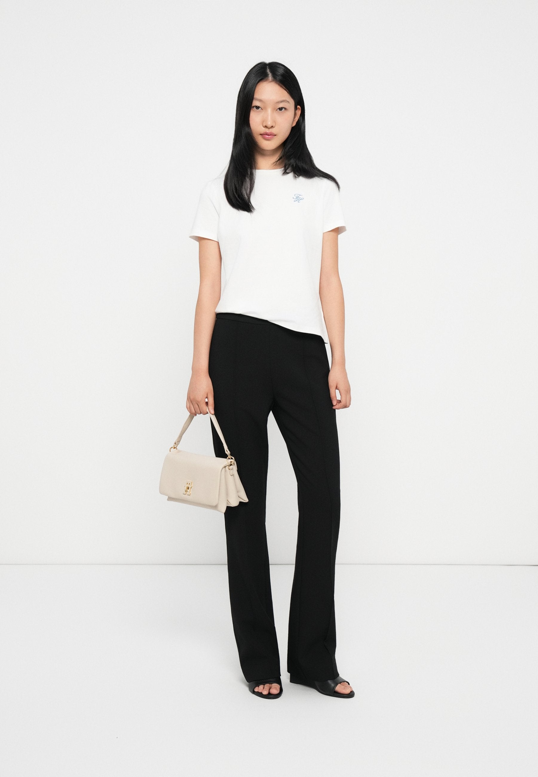 PRESSED CREASE KICK FLARE TROUSERS Media 2