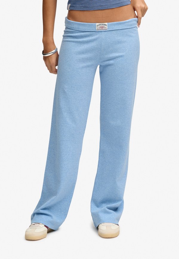 Superdry & Co SUPERDRY ATHLETIC ESSENTIALS FOLD OVER JOGGERS.. - Tracksuit bottoms - tidal blue marl
