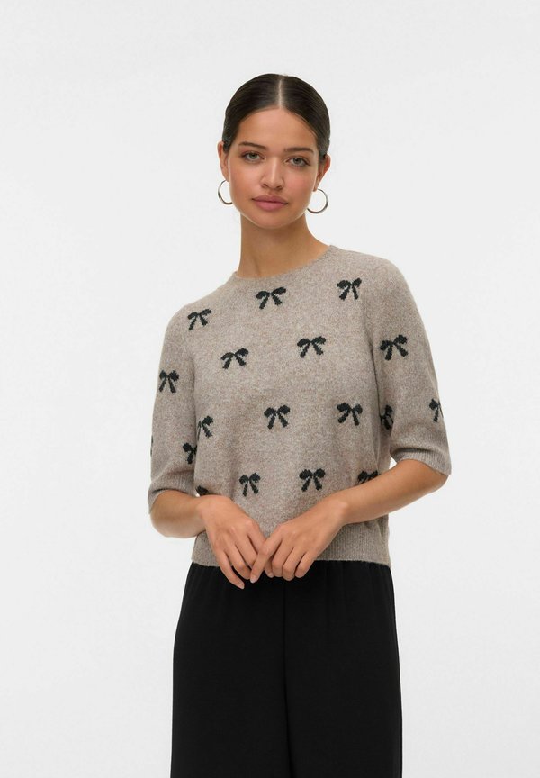 Vero Moda VERO MODA STRICKPULLOVER VMDOFFY PULLOVER - Print T-shirt - moon rock
