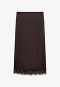Vero Moda VMGINNY High waist Midi - A-line skirt - chocolate torte