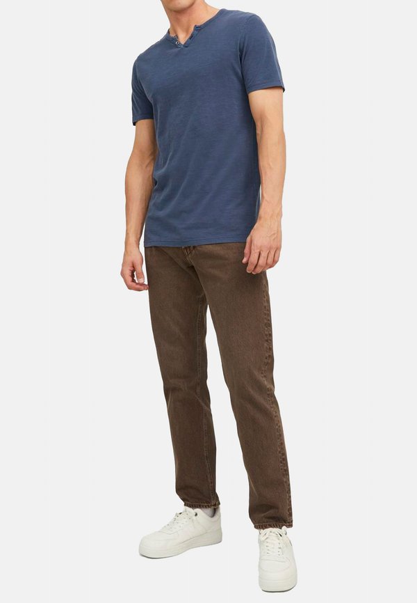 Jack & Jones 3ER PACK SPLIT - Basic T-shirt - blau beige grün
