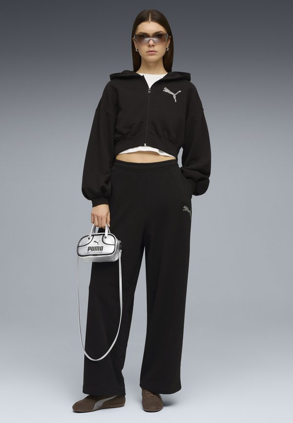 Puma GRAPHIC BEDAZZLED - Zip-up sweatshirt - puma black