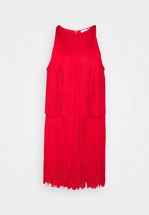 Hervé Léger TIERED FRINGE MINI DRESS