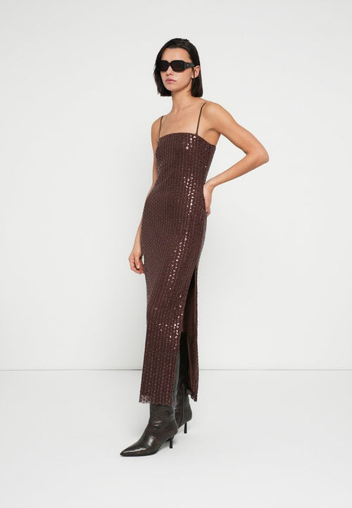 Abercrombie & Fitch STRAPLESS GRID BEAD MAXI