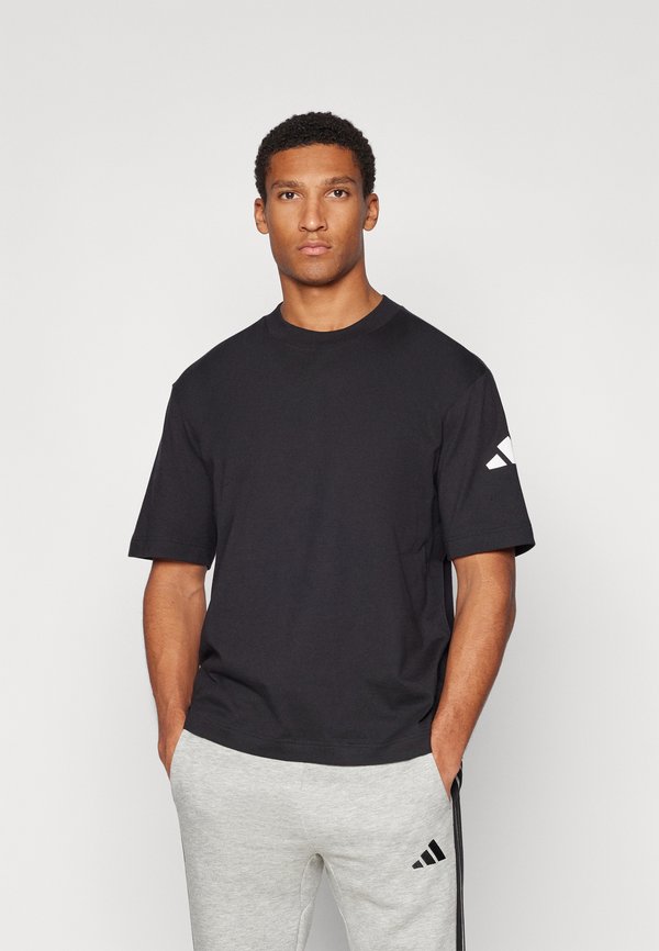 adidas Sportswear ESSENTIALS LOSE FIT TEE - Basic T-shirt - black/white