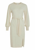 VILA VIRICKY L/S BELTED KNIT DRESS/2/KA