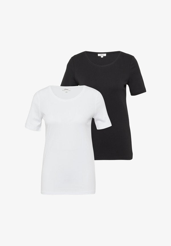 s.Oliver 2 PACK - Basic T-shirt - weiß