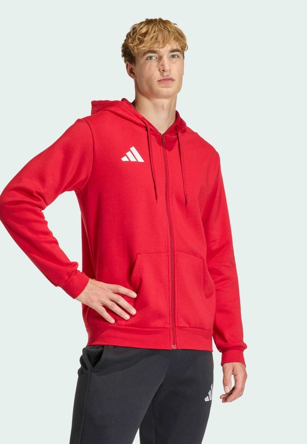 adidas Performance ADIDAS PERFORMANCE ENTRADA26 FULL ZIP HOODIE - Zip-up sweatshirt - team power red/white