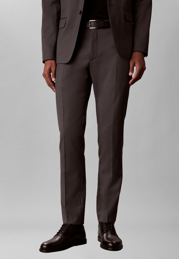 Calvin Klein SLIM - Trousers - black oyster